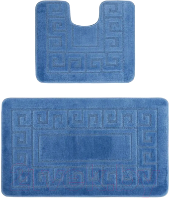 Набор ковриков для ванной и туалета Maximus Ethnic 2509 (60x100/50x60, синий)