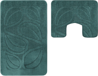 Набор ковриков для ванной и туалета Maximus Flora 2536 (50x80/40x50, зеленый) - 