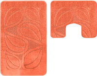 Набор ковриков для ванной и туалета Maximus Flora 2590 (50x80/40x50, оранжевый) - 