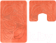 Набор ковриков для ванной и туалета Maximus Flora 2590 (50x80/40x50, оранжевый) - 