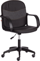 Кресло офисное Tetchair Baggi PA кожзам/ткань (черный/серый) - 