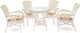 Комплект садовой мебели Tetchair Andrea (белый/ткань рубчик/кремовый) - 