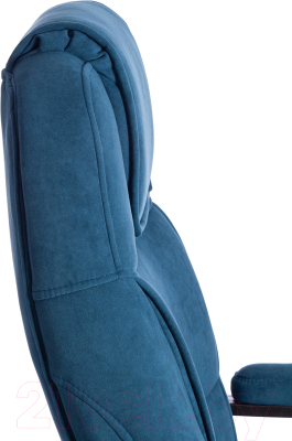 Кресло офисное Tetchair Bergamo флок (хром/синий 32)