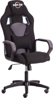 Кресло геймерское Tetchair Driver ткань (черный/серый) - 