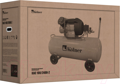 Воздушный компрессор Kolner KAC 100/2400-2 / кн100-2400-2