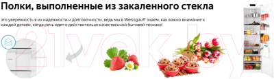 Изображение товара Встраиваемый холодильник Weissgauff WRI 178 Fresh Zone