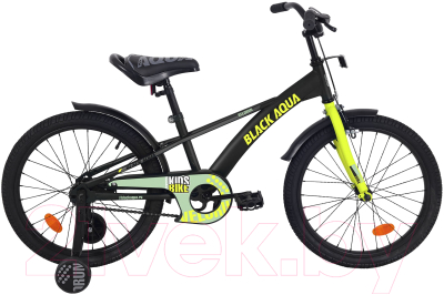 Детский велосипед Black Aqua Velorun 16 / KG1619 (черный/лимонный)