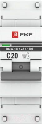 Выключатель автоматический EKF PROxima ВА 47-100 / mcb47100-1-20C-pro