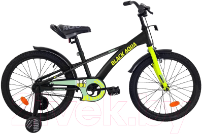 Black Aqua Velorun 20 1s / KG2019 (черный/лимонный) Детский велосипед ...