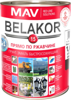 Грунт-эмаль MAV Belakor-15 Ral 8017 (1л, шоколадный матовый) - 