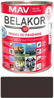 Грунт-эмаль MAV Belakor-15 Ral 8017 (1л, шоколадный матовый)