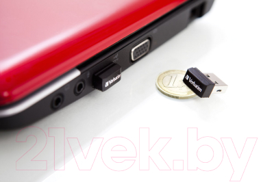 Usb flash накопитель Verbatim Store 'N' Stay Nano 32Gb / 98130 (черный)