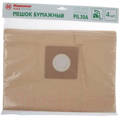 Комплект пылесборников для пылесоса Hammer Flex 233-012