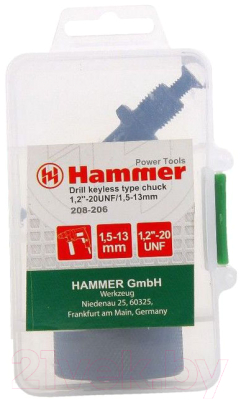 Патрон сверлильный Hammer Flex 208-206 CH-4 с переходником SDS+