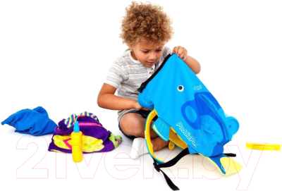 Детский рюкзак Trunki Коралловая рыбка / 0173-GB01 (голубой)
