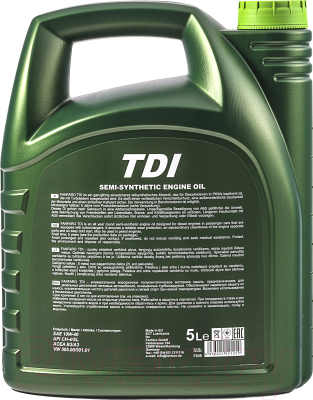 Изображение товара Моторное масло Fanfaro TDI 10W40 CH-4/SL / FF6503-5 (5л)