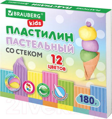 Пластилин Brauberg Kids / 106681 (12цв)