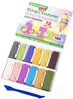 Пластилин Brauberg Kids / 106681 (12цв)