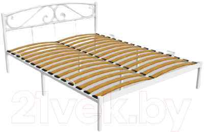Двуспальная кровать Князев Мебель Верона ВА.160.200.Б/1 (белый муар)