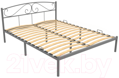 Односпальная кровать Князев Мебель Верона ВА.90.200.С/1 (серый муар)