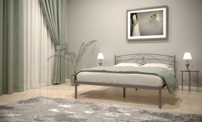 Двуспальная кровать Князев Мебель Верона ВА.160.200.С/1 (серый муар)