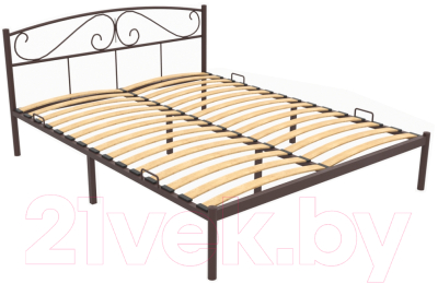 Односпальная кровать Князев Мебель Верона ВА.90.190.К/1 (коричневый муар)