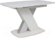 Обеденный стол Аврора София 130-170x80 (стекло белое матовое Opti White/светло-серый/белый) - 