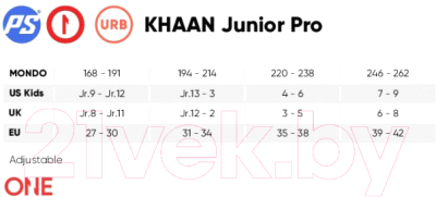 Роликовые коньки Powerslide Khaan Junior Pro / 940642 (р-р 31-34, черный)