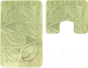 Миниатюра изображения товара Набор ковриков для ванной и туалета Maximus Flora 2510 (60x100/50x60, зеленый)