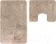 Набор ковриков для ванной и туалета Maximus Flora 2546 (60x100/50x60, светло-коричневый) - 