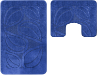 Набор ковриков для ванной и туалета Maximus Flora 2582 (60x100/50x60, темно-синий) - 