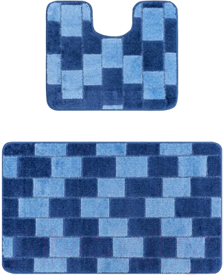 Набор ковриков для ванной и туалета Maximus Hatex Bornova 2582 (60x100/50x60, темно-синий)