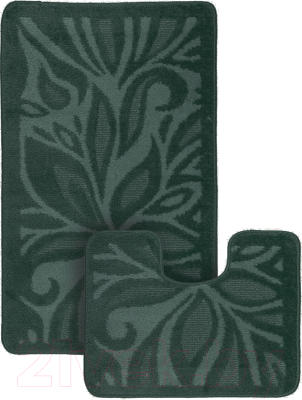 Набор ковриков для ванной и туалета Maximus Lotus 2536 (60x100/50x60, зеленый)