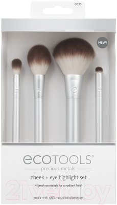 Набор кистей для макияжа Ecotools Precious Metals Cheek+Eye Highlight Set ET2500
