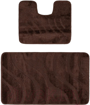 Набор ковриков для ванной и туалета Maximus Symphony 2518 (50x80/40x50, коричневый)