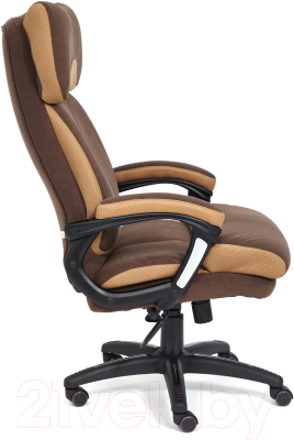 Кресло офисное Tetchair Duke флок/ткань (коричневый/бронзовый)