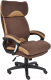 Кресло офисное Tetchair Duke флок/ткань (коричневый/бронзовый) - 