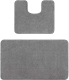 Набор ковриков для ванной и туалета Maximus Unimax 2504 (50x80/40x50, серый) - 