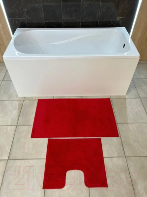 Набор ковриков для ванной и туалета Maximus Unimax 2586 (50x80/40x50, светло-красный)