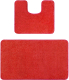 Набор ковриков для ванной и туалета Maximus Unimax 2586 (50x80/40x50, светло-красный) - 