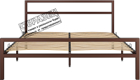Полуторная кровать Князев Мебель Наргиз НЗ.120.200.К/1 (коричневый муар) - 