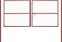 Ворота распашные Белзабор Из профильной трубы и сетки рабицы 3.5x1.5м - 