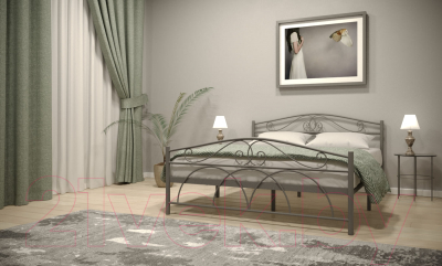 Двуспальная кровать Князев Мебель Морена МНА.160.200.С/1 (серый муар)