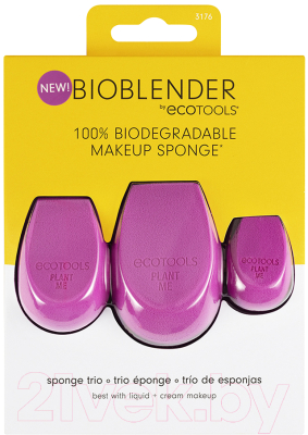 Набор спонжей для макияжа Ecotools Bioblender Makeup Sponge Trio ET3176