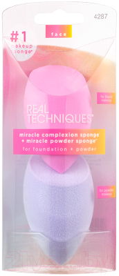 Изображение товара Набор спонжей для макияжа Real Techniques Chroma Miracle Complexion + Miracle Powder / RT4287