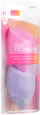 Изображение товара Набор спонжей для макияжа Real Techniques Chroma Miracle Complexion + Miracle Powder / RT4287