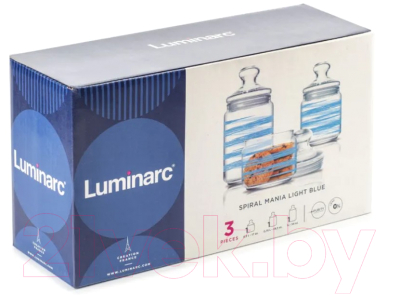 Набор емкостей для хранения Luminarc Брашмания Лайт Блю S60785 (3шт)