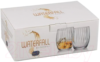 Набор стаканов Crystalex Waterfall CR300201W (6шт)