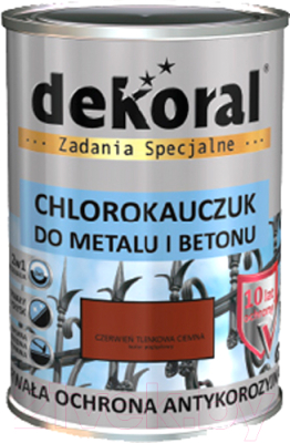 Эмаль Dekoral Хлоркаучуковая (900мл, красный оксидный)