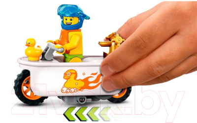 Конструктор Lego City Трюковой мотоцикл Ванна / 60333